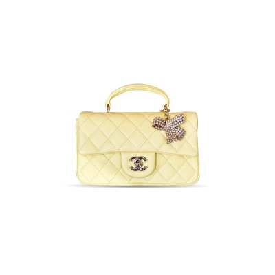 CHANEL MINI CLASSIC HANDBAG WITH TOP HANDLE AS2431 (20*12*6cm) CHANEL MINI CLASSIC HANDBAG WITH TOP HANDLE AS2431 (20*12*6cm)